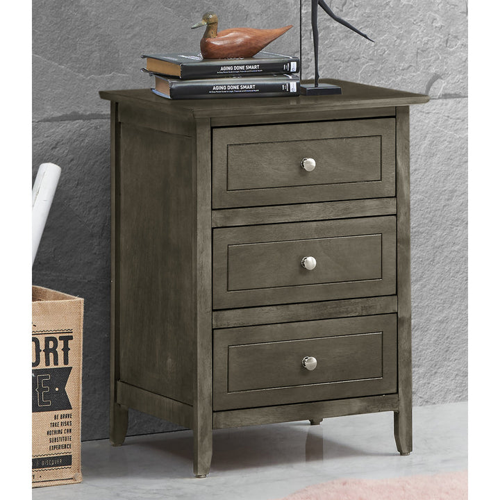 Emjay 3 - Drawer Nightstand Glory Furniture Color: Gray