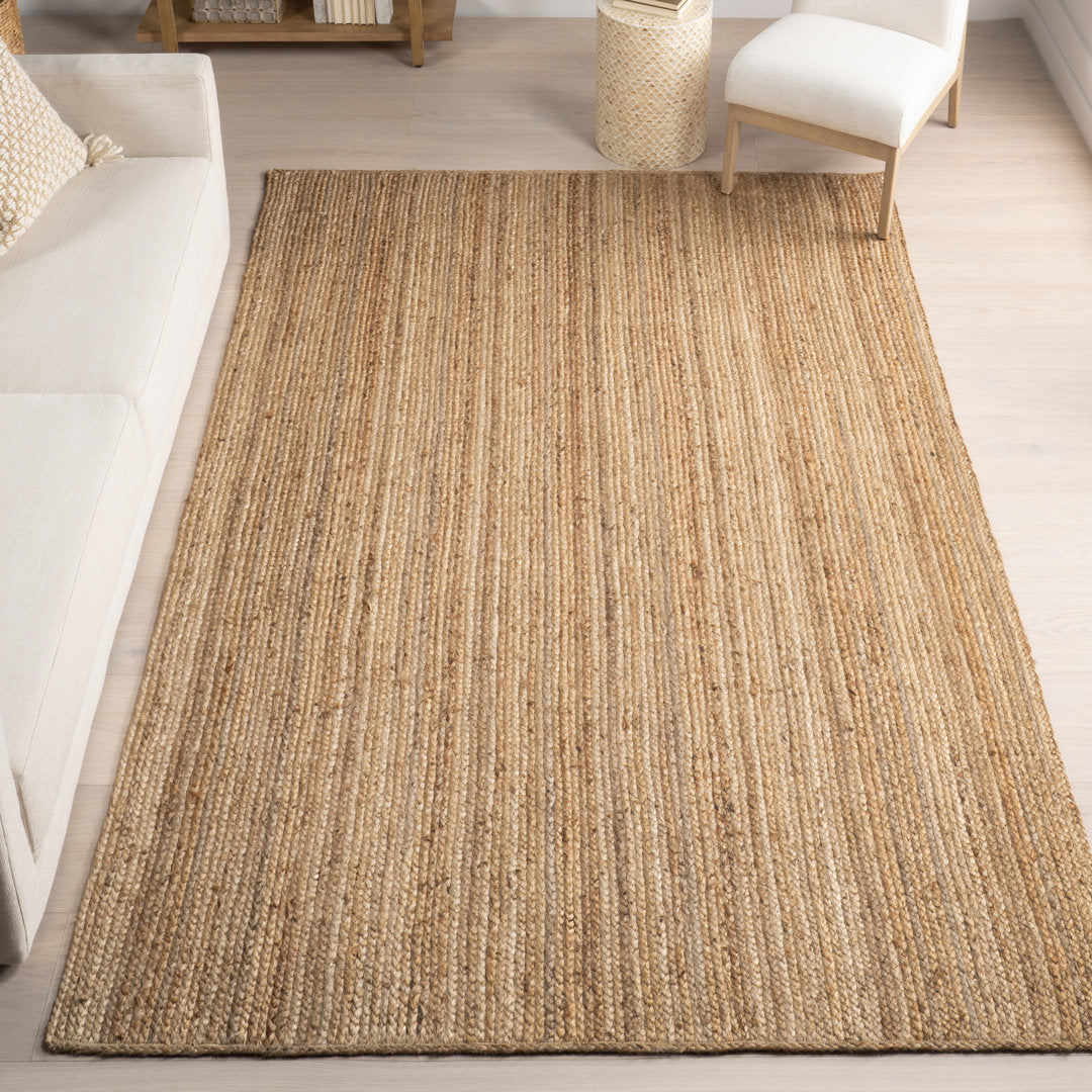 Natural Jute Area Rug Breakwater Bay Rug Size: Rectangle 8' x 10'