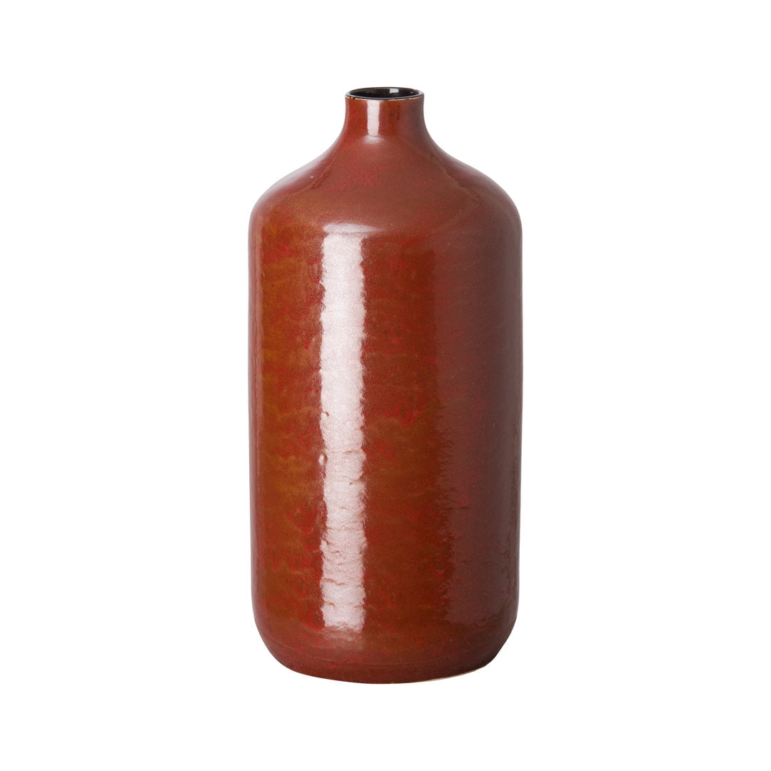 Steger Red/Black 17'' Indoor / Outdoor Ceramic Jar Dakota Fields
