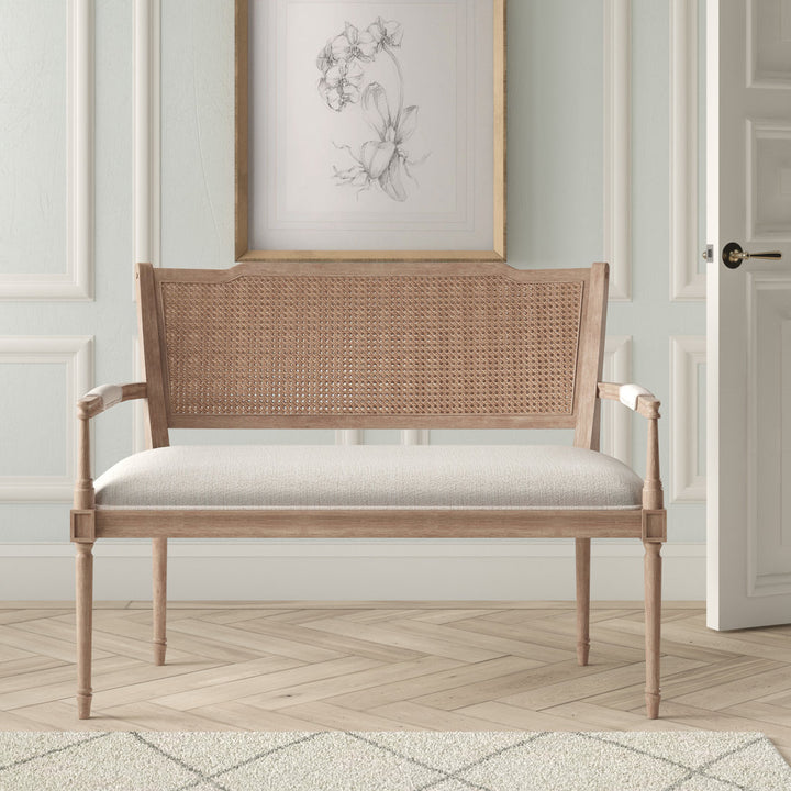 Willshire Rattan Shield-Back Settee Ophelia & Co.