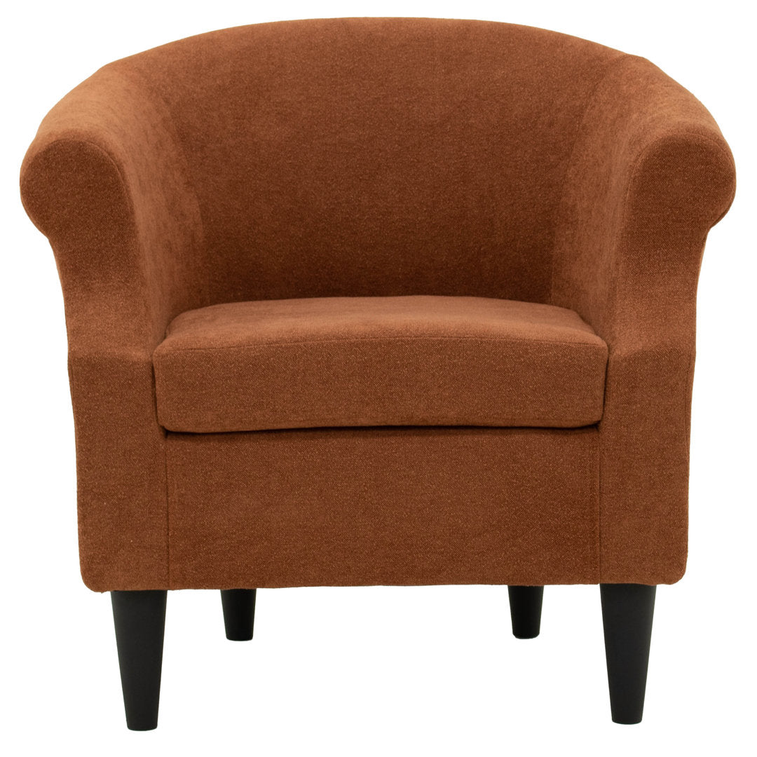 Adea Polyester Barrel Chair Lark Manor™ Fabric: Chloe Clay 100% Polyester