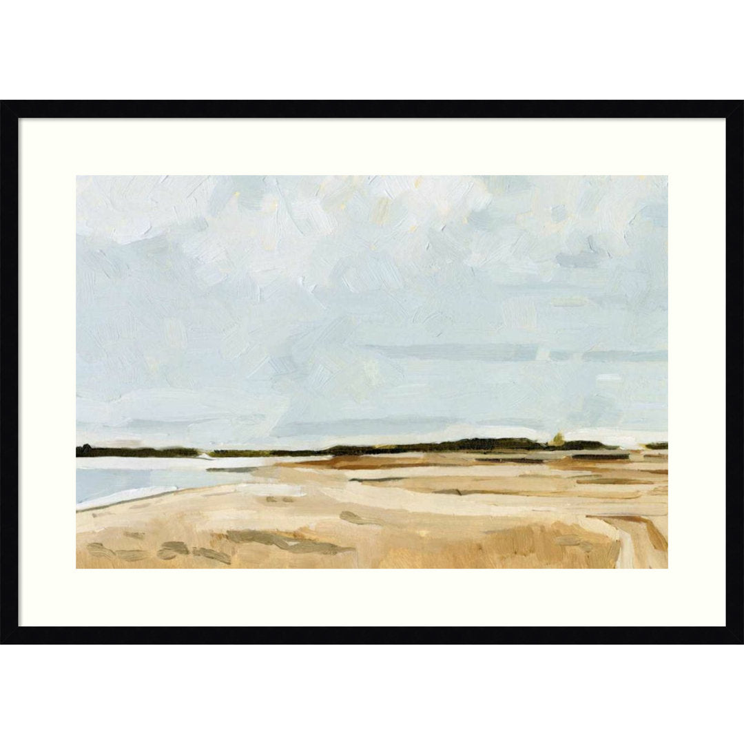 Quiet Coast I by Emma Caroline - Picture Frame Painting Print on Paper Joss & Main Size: 27" H x 37" W Format: Black Framed Paper