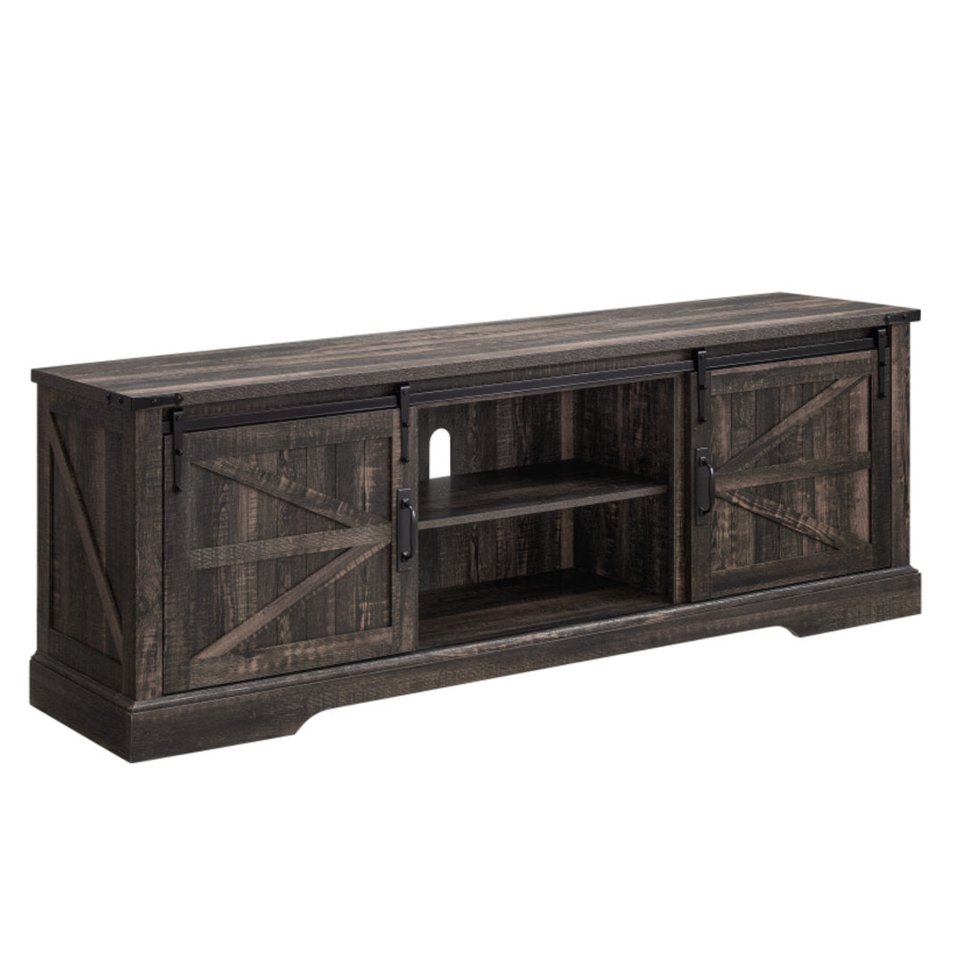 Bryndee Farmhouse TV Stand, Entertainment Center for TVs up to 75" Gracie Oaks Color: Dark Rustic Oak