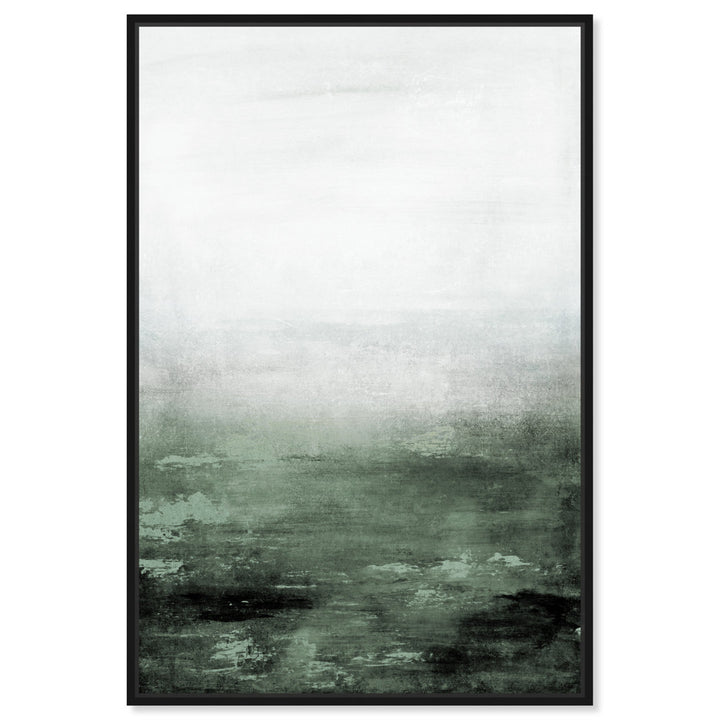 Abstract Sail to the Moon Hunter Green - Painting Print Trent Austin Design® Size: 15" H x 10" W Format: Black Framed Canvas