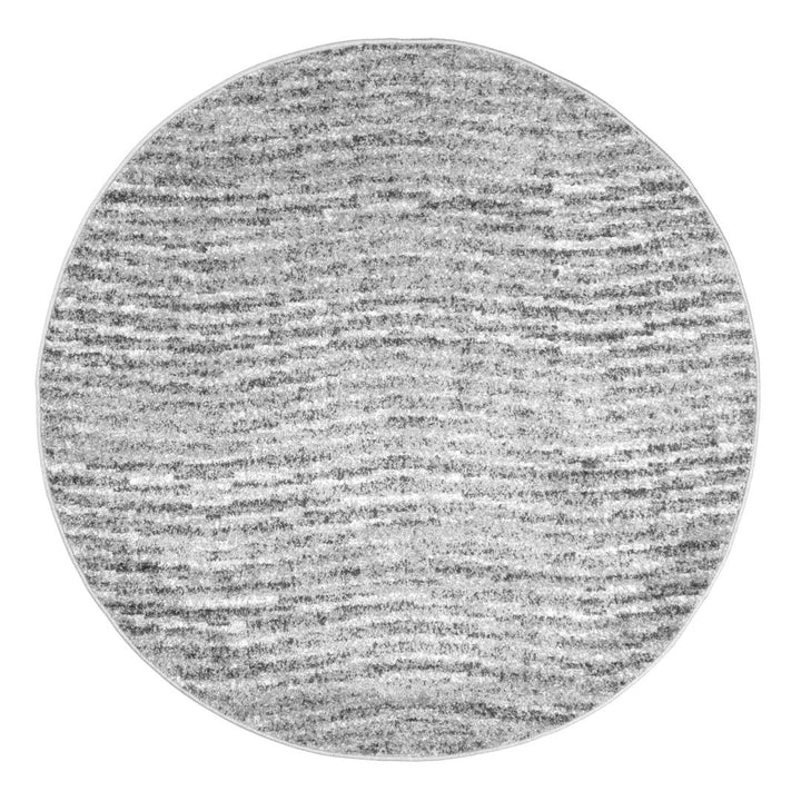 Artimas Abstract Transitional Performance Gray Rug Ebern Designs Rug Size: Round 4'