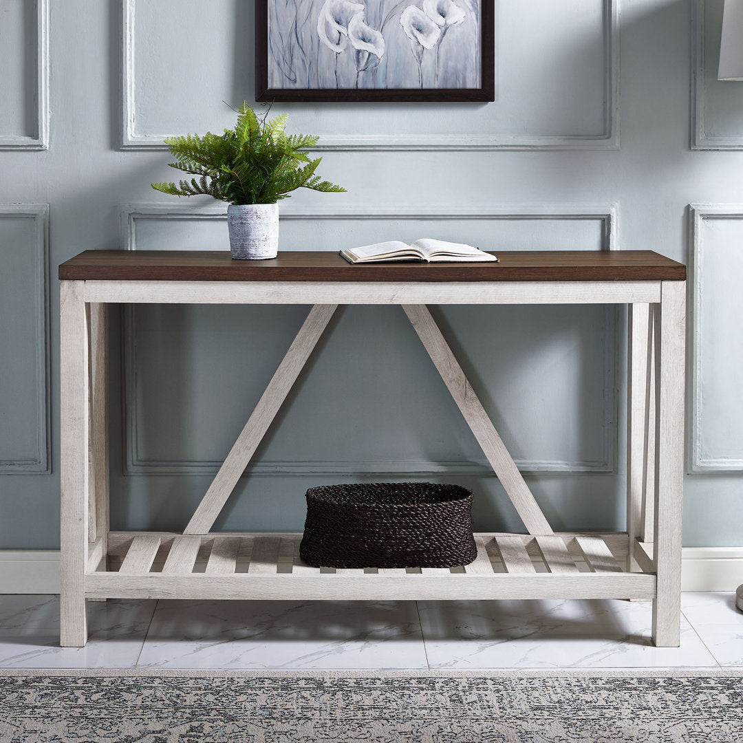 Rakira Modern Farmhouse Console Table Red Barrel Studio® Color: White Oak