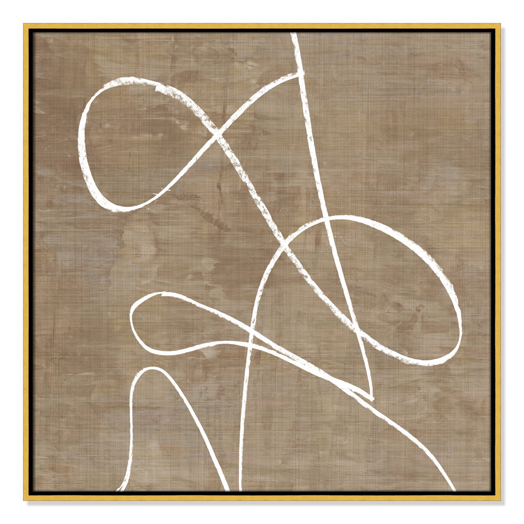 Swooping Lines - Floater Frame Painting on Canvas Joss & Main Size: 31.5" H x 31.5" W x 2" D Format: Gold