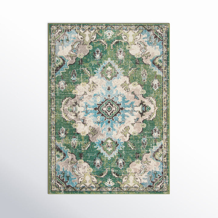 Shanna Oriental Green Area Rug Mistana™ Rug Size: Rectangle 10' x 14'