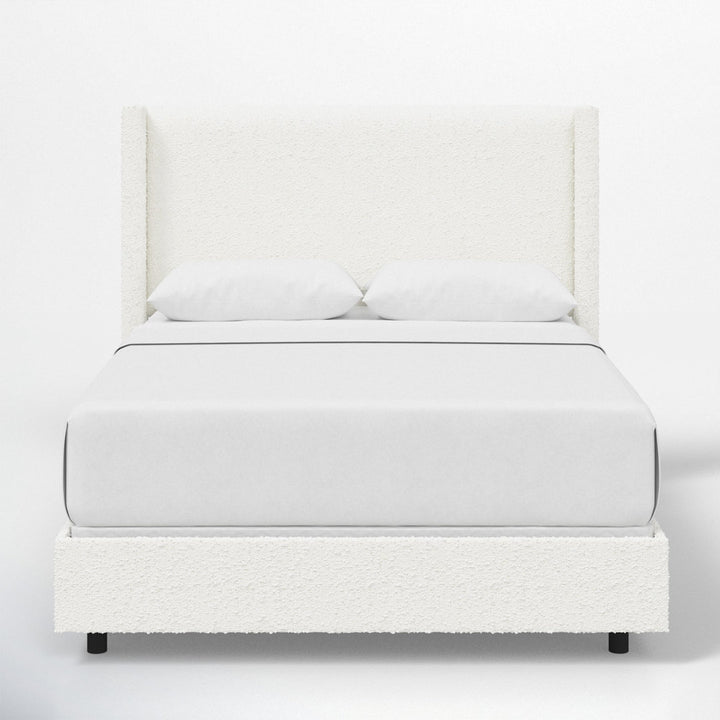Hanson Upholstered Standard Bed Joss & Main Color: Classic Snow Boucle Size: Twin