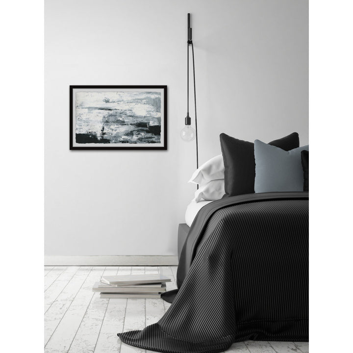 Black and White Smudges III' by Parvez Taj - Picture Frame Painting Print on Paper Williston Forge Size: 30" H x 45" W x 1.5" D