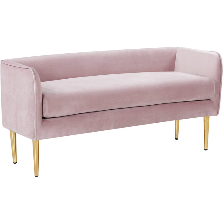 Manuel Upholstered Bench Everly Quinn Color: Pink