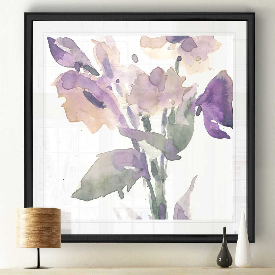 Garden Blooms II' Painting on Canvas Etta Avenue™ Size: 26.5" H x 26.5" W x 1.5" D Format: Black Framed