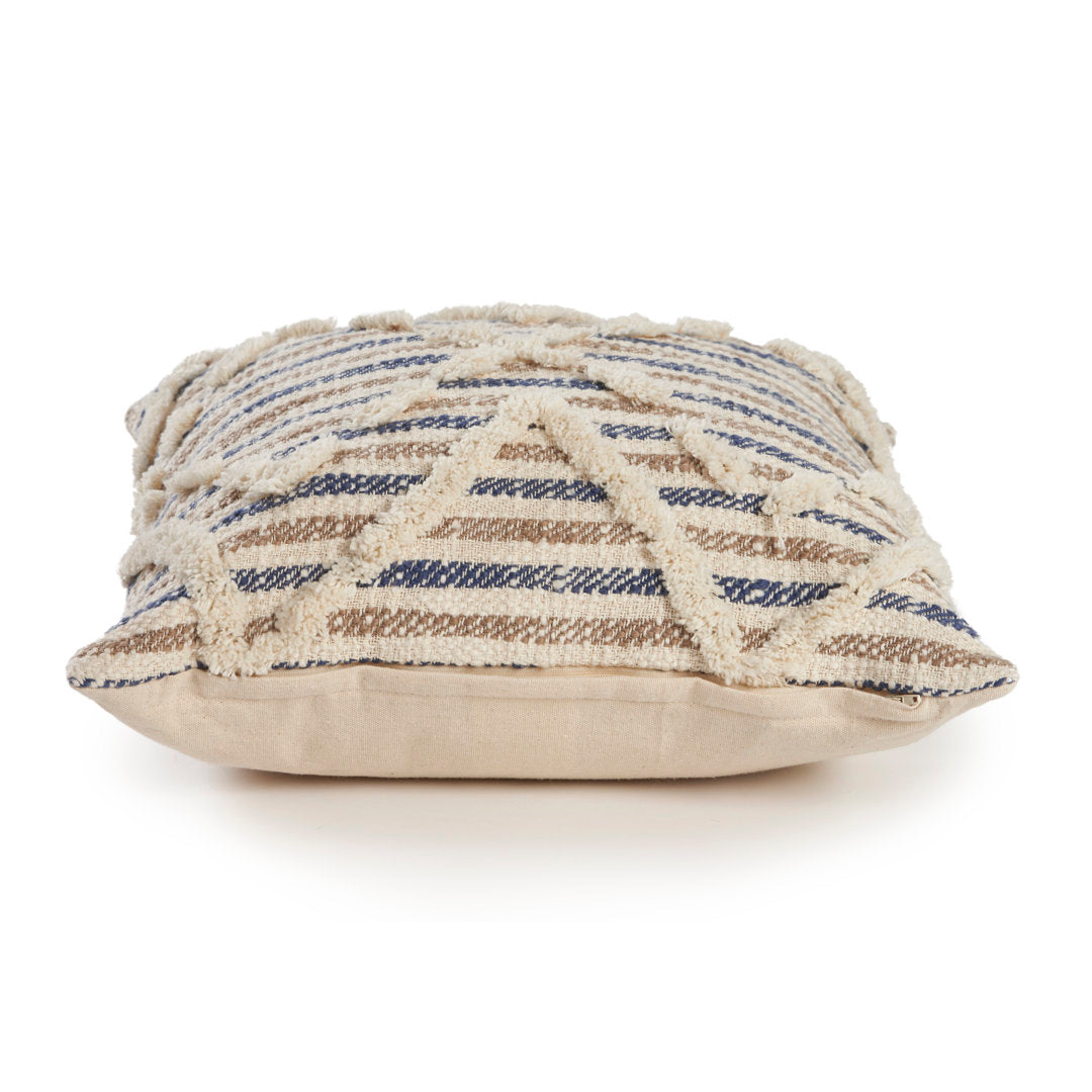 Pillow Textured Stripe Cotton Throw Pillow Rajani Home