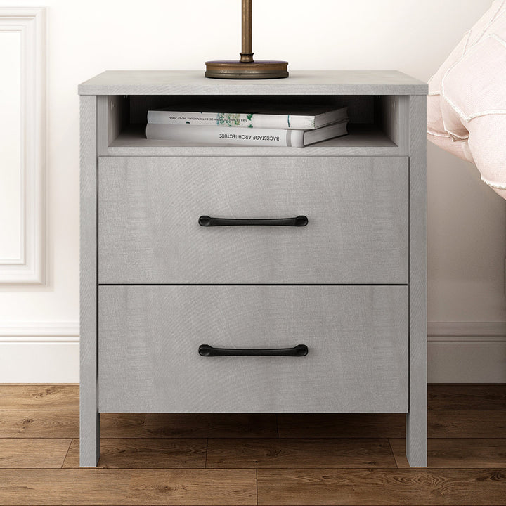 Allysyn 22.7" 2 Drawer Nightstand Wade Logan® Color: Dusty Gray Oak