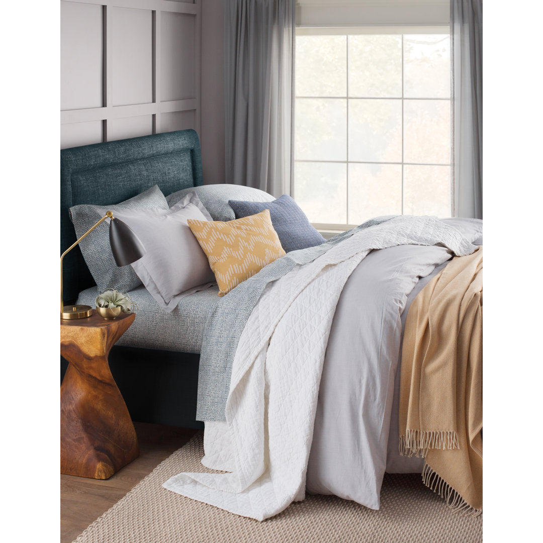 Rowberrow Upholstered Panel Headboard Mercury Row® Size: King Upholstery: Zuma Pumice Textured Linen