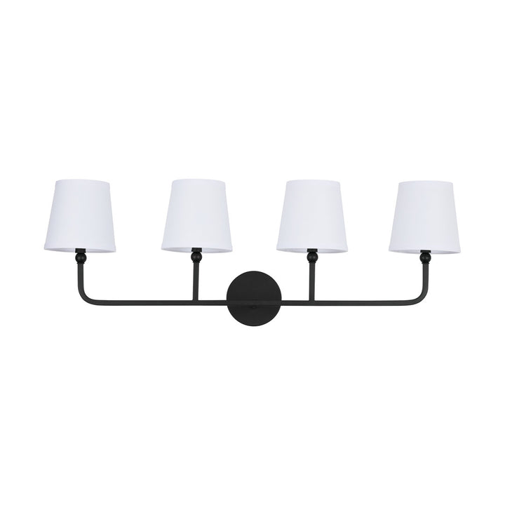 Climsland Dimmable Vanity Light Three Posts™ Number of Lights: 4, Finish: Matte Black
