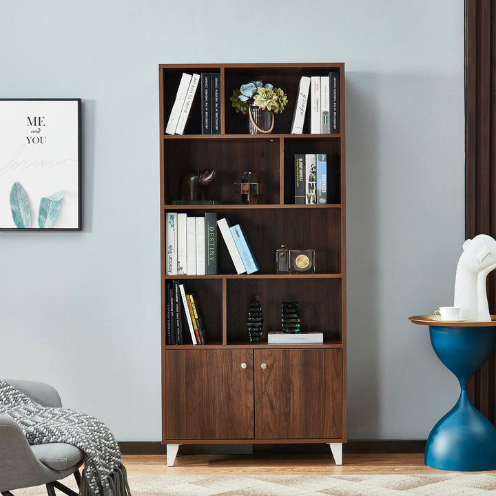 Rathore 68" H x 31.5" W Standard Bookcase Ebern Designs Color: Walnut