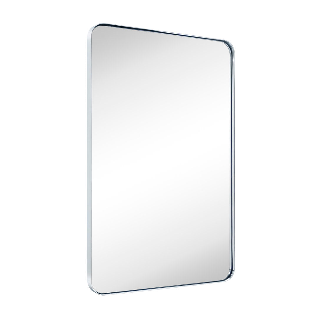 Kengston Modern & Contemporary Rectangular Bathroom Vanity Mirrors 17 Stories Size: 48" x 30" Finish: Chrome