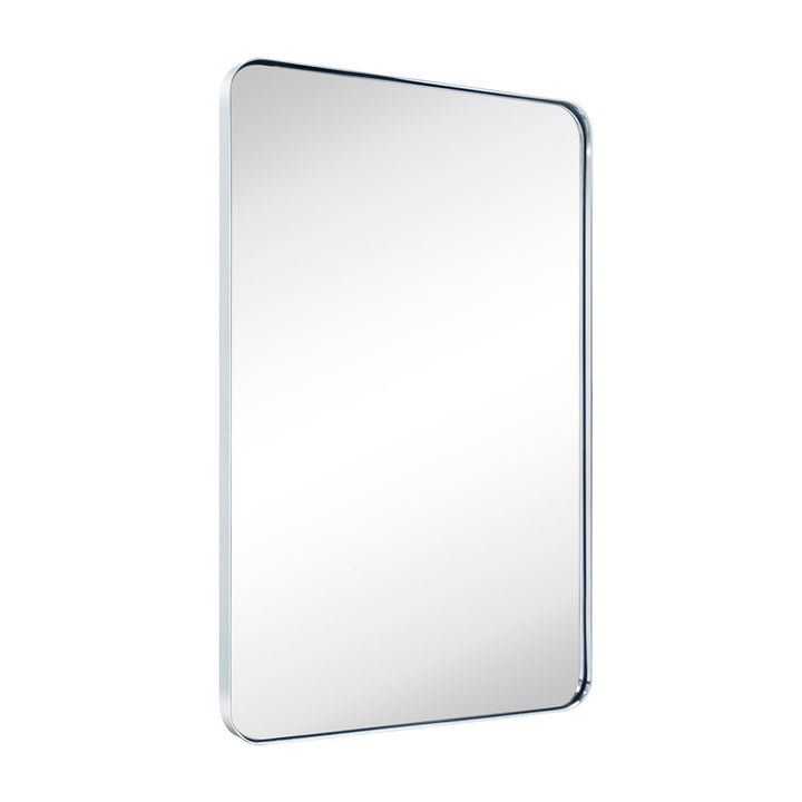 Kengston Modern & Contemporary Rectangular Bathroom Vanity Mirrors 17 Stories Size: 48" x 30" Finish: Chrome