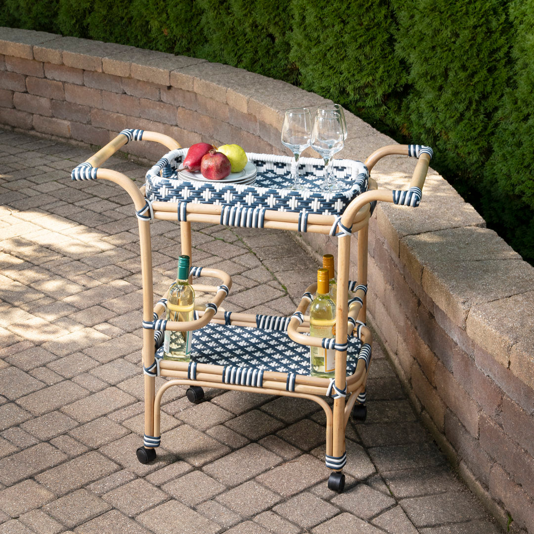 Domenica Bar Cart Joss & Main Top Color: Blue/white