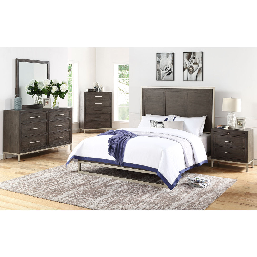 Briner 6 Drawer 81" W Double Dresser with Mirror Mercury Row®
