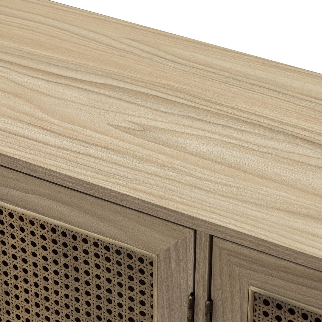 Emily 56.8''Rattan TV Stand With Storage Kelly Clarkson Home Color: Acorn