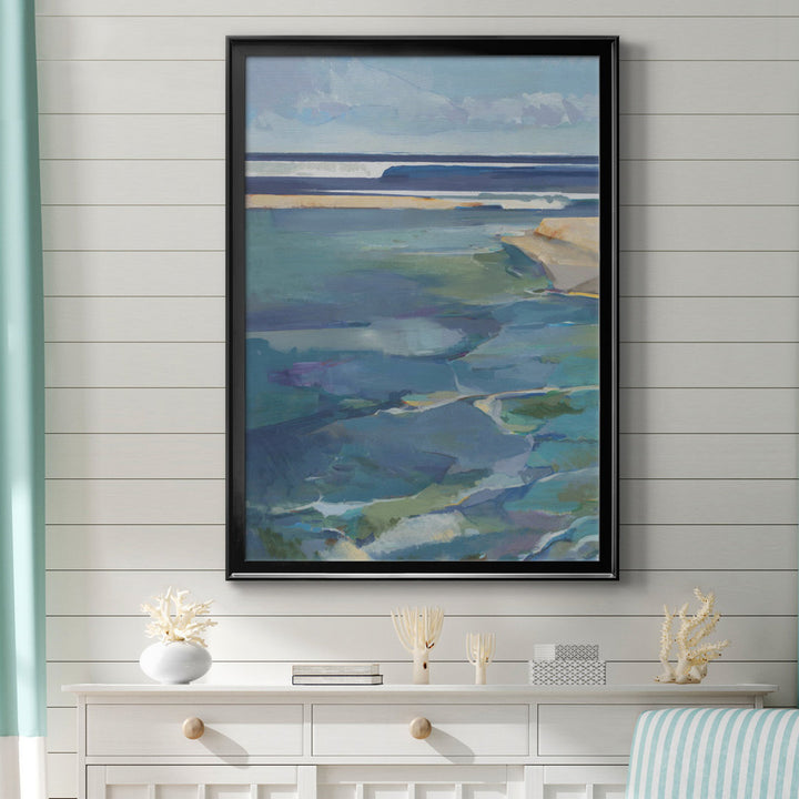 Breakwater - Picture Frame Print on Canvas Sand & Stable™ Size: 30.5" H x 42.5" W x 1.5" D Format: Black Framed Canvas