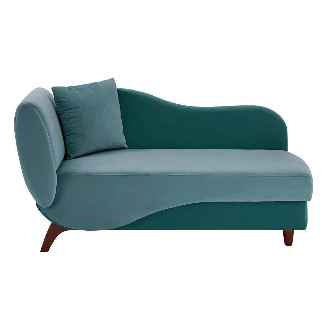 Gaven Armless Reclining Foam Chaise Lounge with Storage Mercury Row® Teen Upholstery Color: Dark Green/Light Green