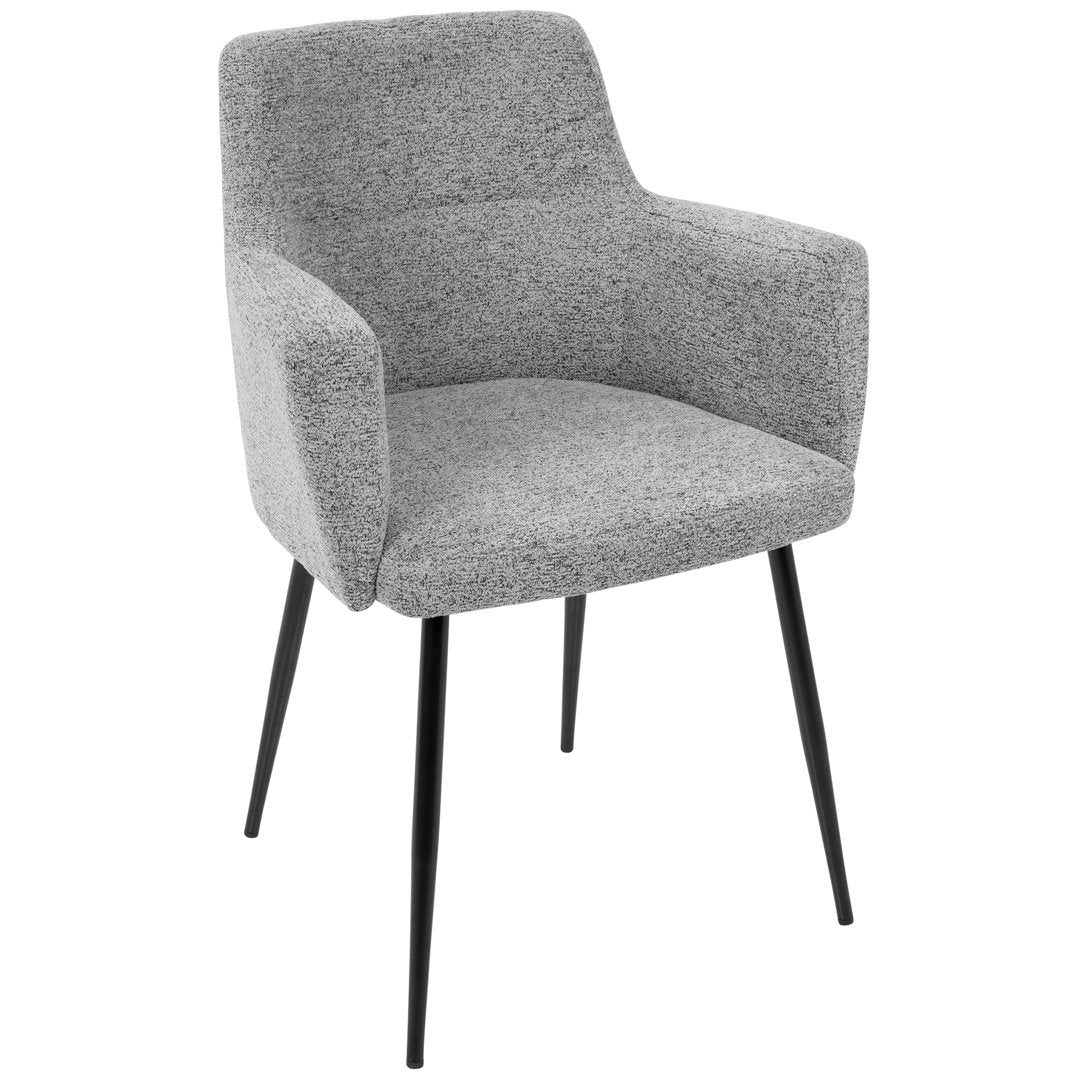 Cedeno Upholstered Dining Chair (Set of 2) Mercury Row® Upholstery Color: Gray