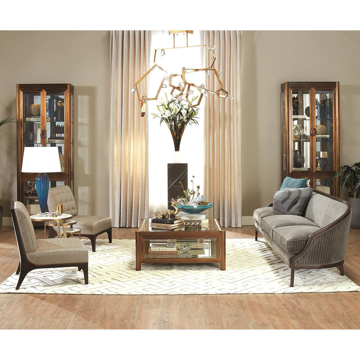3 Piece Marble Top Nesting Table Set-Brass Global Views