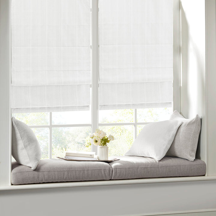 Galen Basketweave Cordless Room Darkening Roman Shade Madison Park Length & Width: 31"W x 64"L