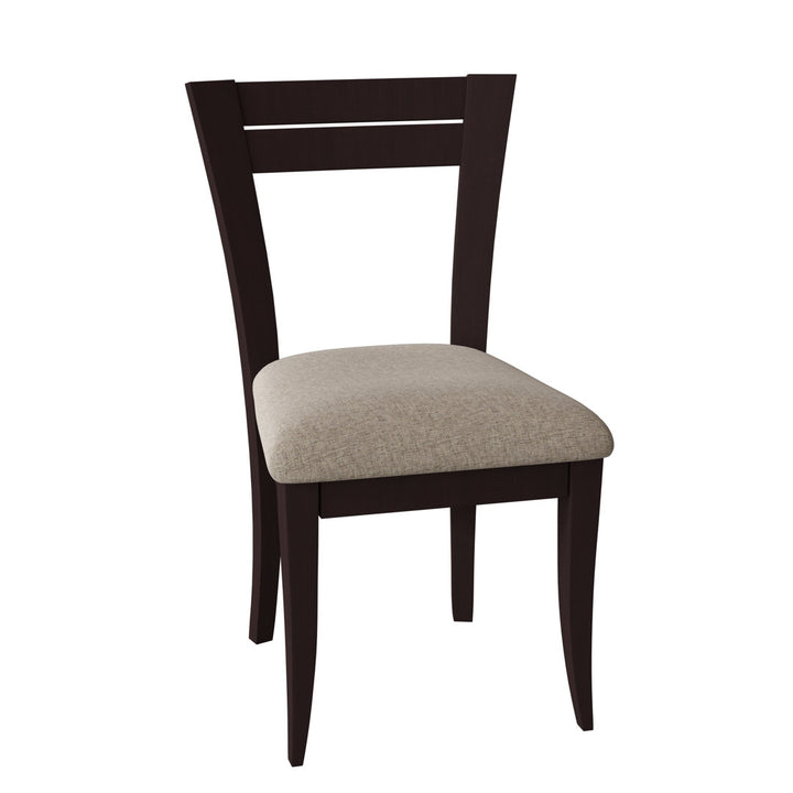 Claverley Ladder Back Side Chair Red Barrel Studio® Frame Color: Walnut, Upholstery Color: Rain