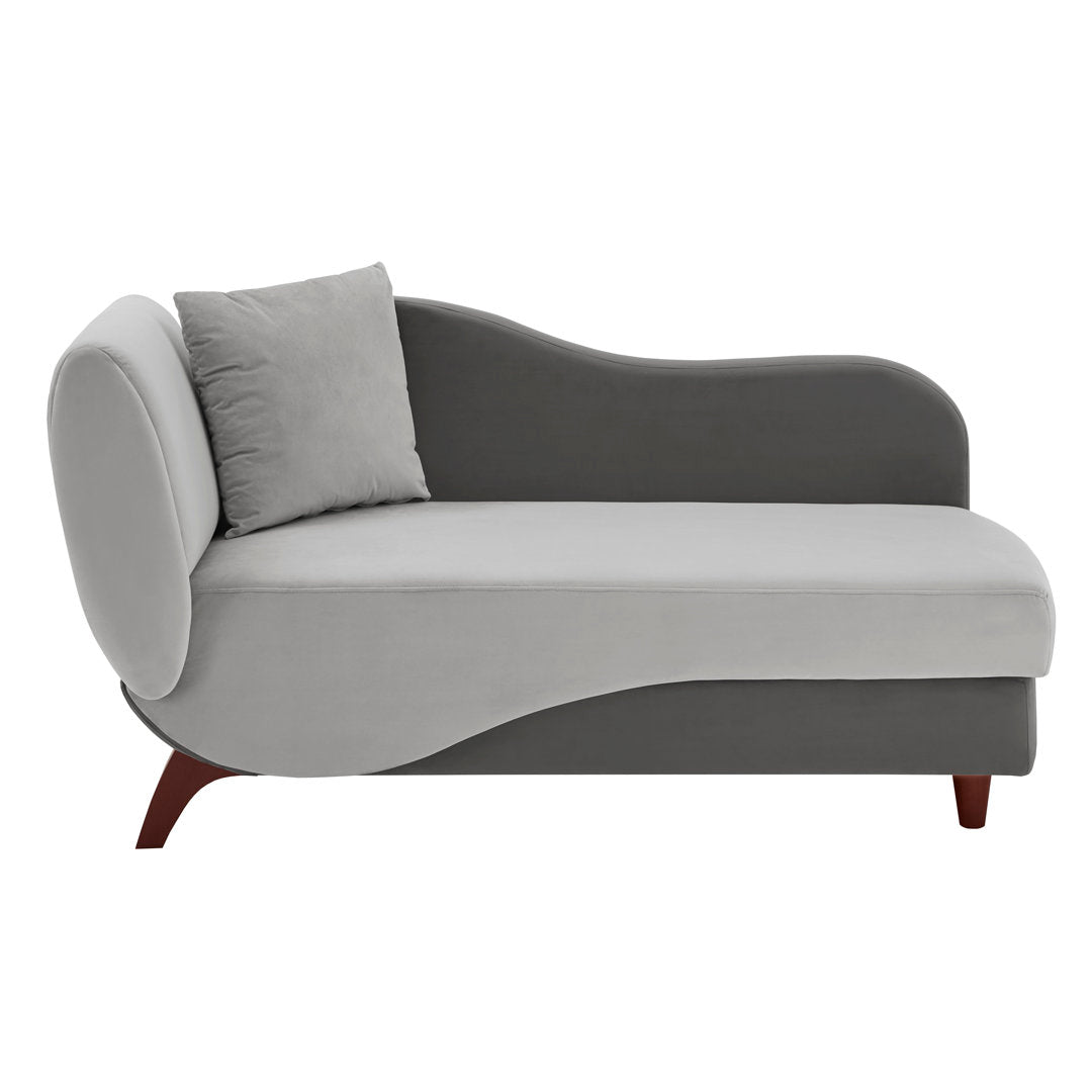 Gaven Armless Reclining Foam Chaise Lounge with Storage Mercury Row® Teen Upholstery Color: Dark Gray/Light Gray