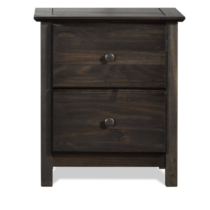 Shaker 2 - Drawer Solid Wood Nightstand Grain Wood Furniture Color: Espresso