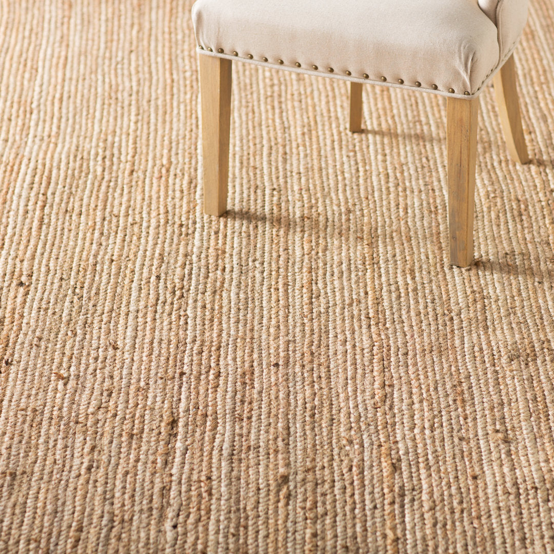 Natural Jute Area Rug Breakwater Bay Rug Size: Oval 6' x 9'