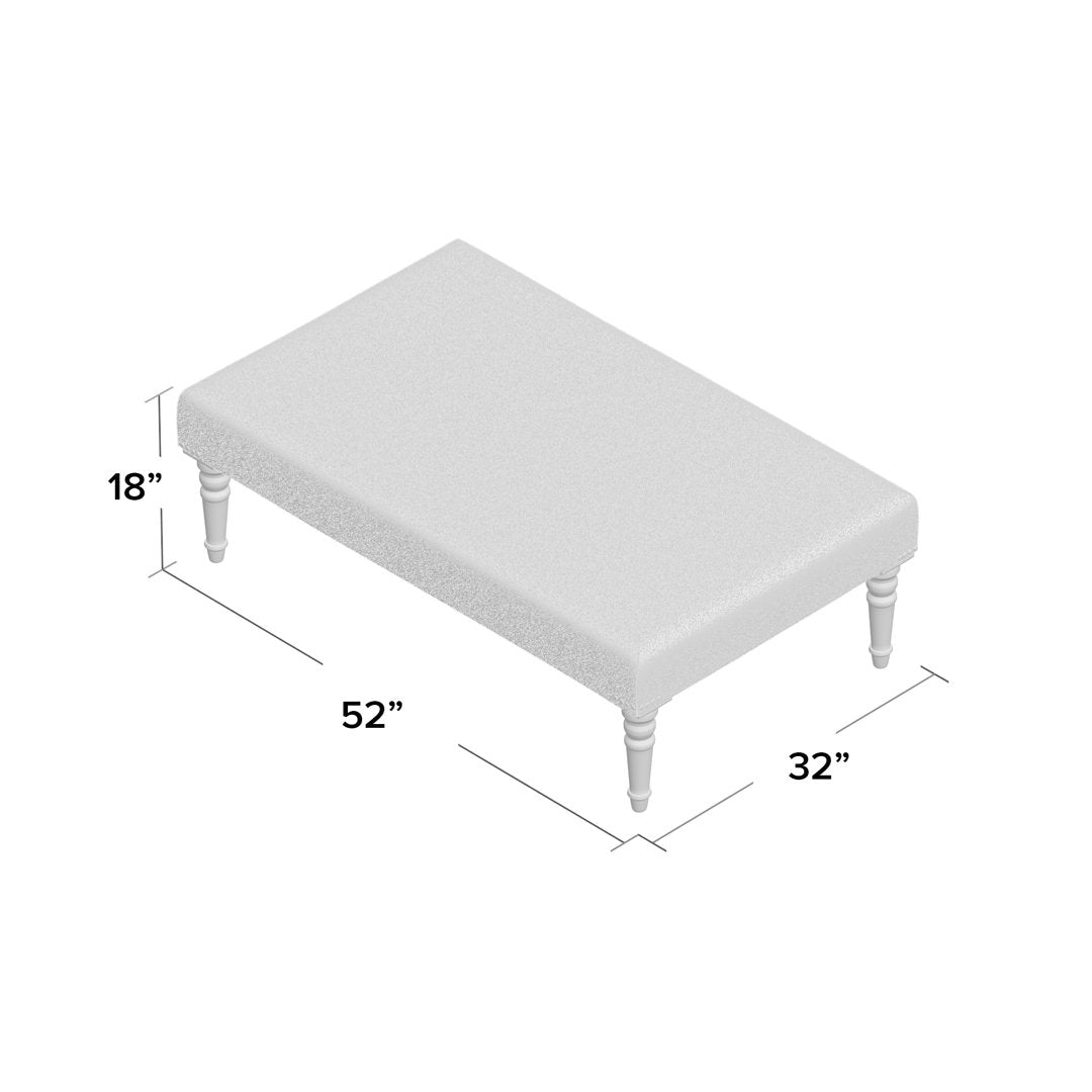 Gilyard 52" Rectangle Geometric Standard Ottoman Langley Street®
