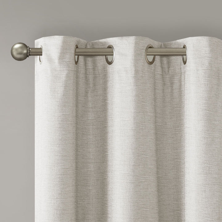 Sashay Faux Silk Room Darkening Curtain Panel Pair (Set of 2) Etta Avenue™ Curtain Color: Ivory Size per Panel: 42"W x 84"L