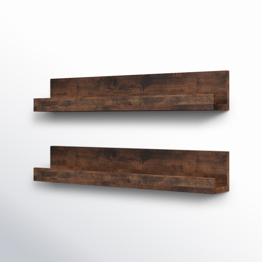 Dominique Alder Solid Wood Floating Shelf (Set of 2) Birch Lane™