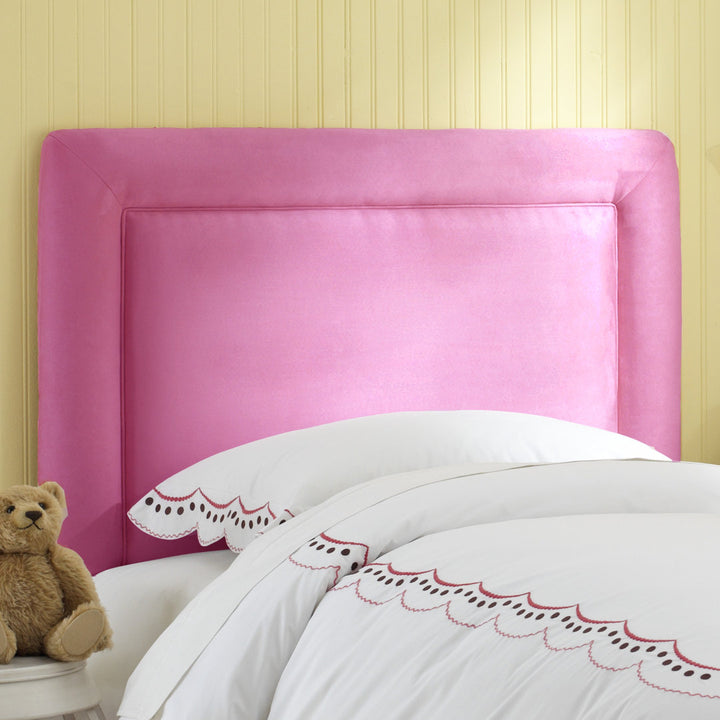 Rowberrow Upholstered Panel Headboard Mercury Row® Size: Twin Upholstery: Hot Pink Performance Microsuede