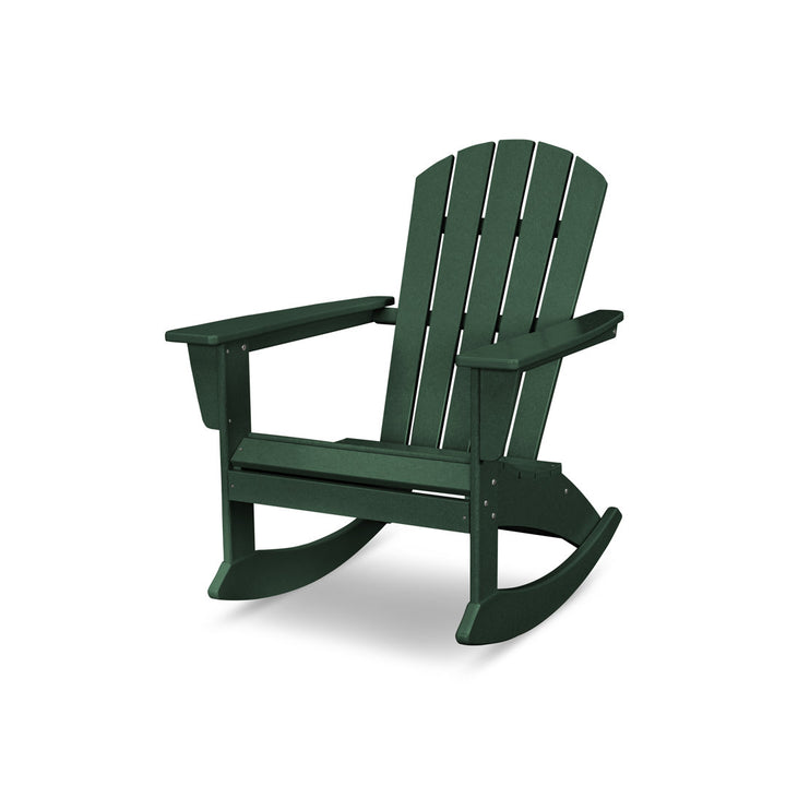 Nautical Adirondack Rocking Chair POLYWOOD® Frame Color: Green