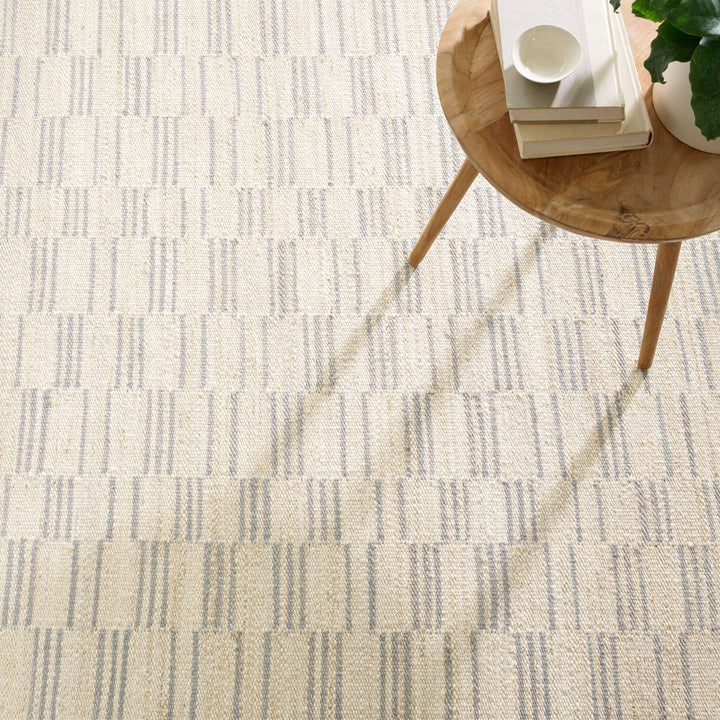 Leni Pewter Blue Handwoven Jute Rug Dash and Albert Rugs Rug Size: Rectangle 5' x 8'