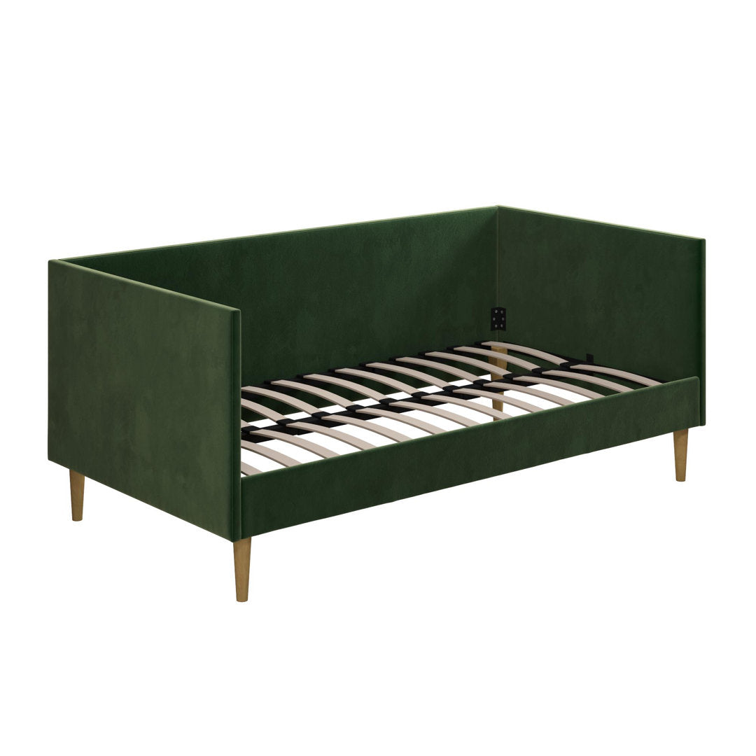 Chadlee Daybed Mercer41 Color: Green Velvet Size: Twin
