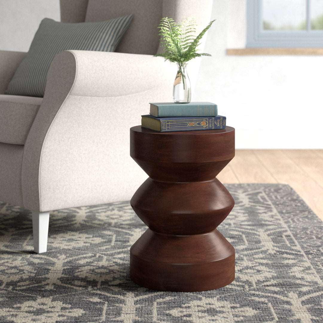Maberley 18'' Tall Solid Wood Pedestal End Table Birch Lane™