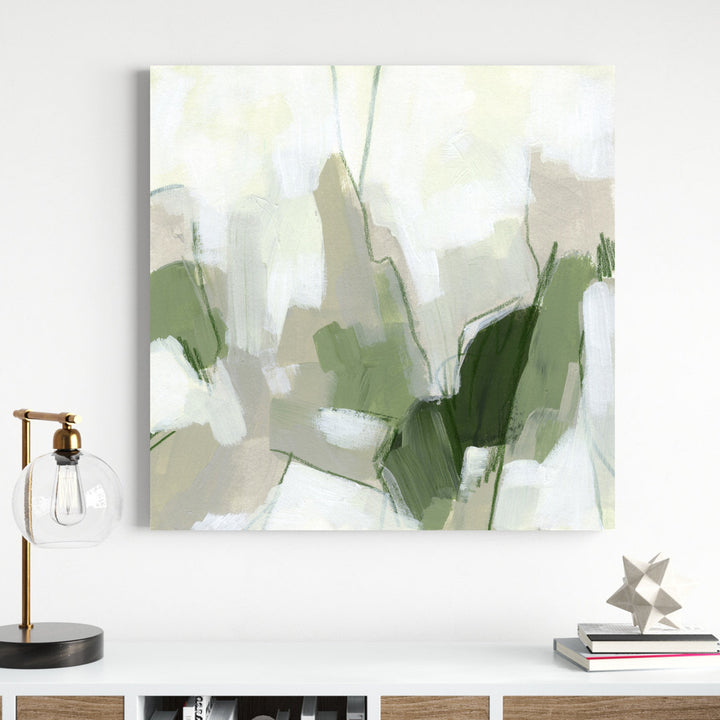 Emerald Fragment II by June Erica Vess - Wrapped Canvas Painting Wade Logan® Size: 36" H x 36" W x 1.25" D Mat Included: Yes, Format: Silver Single Framed