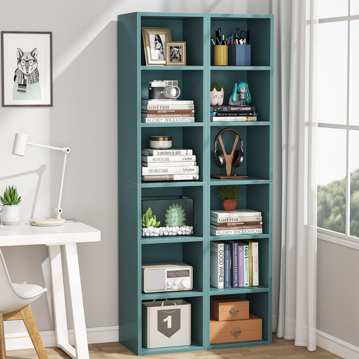 Chingford 70.87" H x 11.81" W Cube Bookcase Ebern Designs Color: Blue