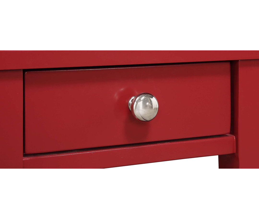 Carbin End Table with Drawer and Shelves Winston Porter Color: Cranberry Red