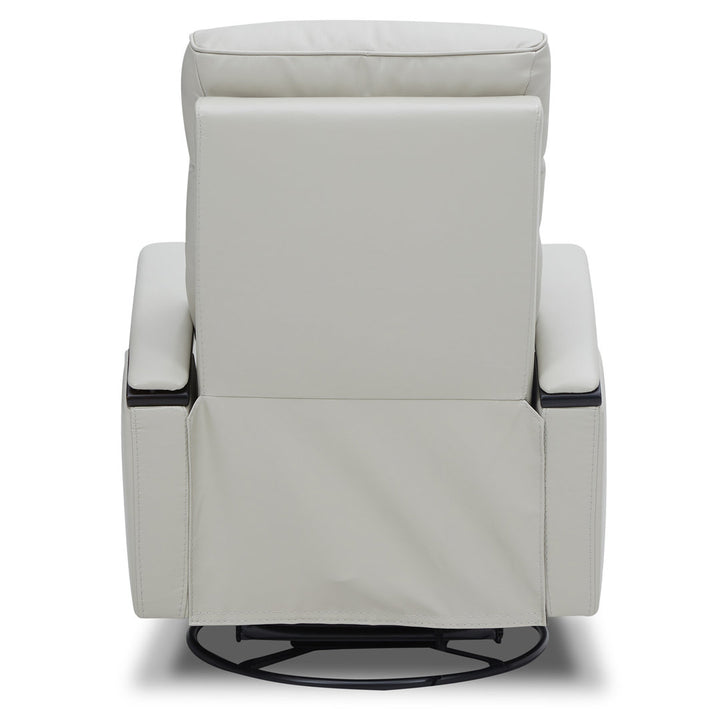 Elvina Genuine Leather Swivel Power Recliner Latitude Run® Upholstery Color: Light Gray