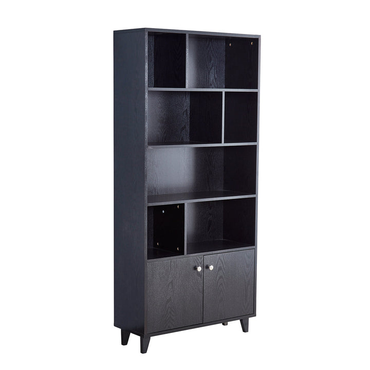 Rathore 68" H x 31.5" W Standard Bookcase Ebern Designs Color: Black