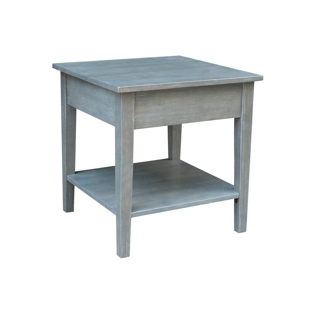 Tillar Solid Wood End Table with Storage Rosecliff Heights Color: Antique Gray