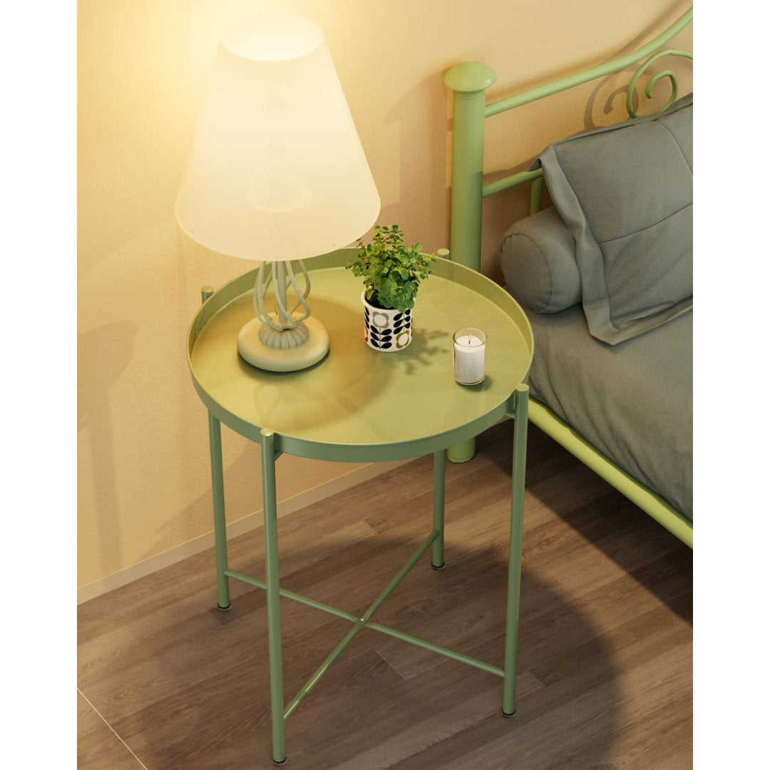 Aizaiah Iron Tray Top End Table Ivy Bronx